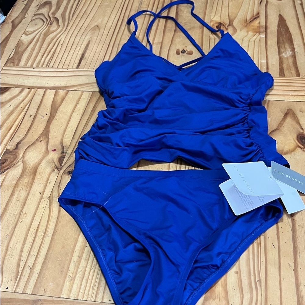 BLANCA TWIST FRONT BANDEAU ROYAL BLUE SET - Picture 5 of 9